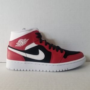 Nike Air Jordan 1 Mid SE Gym Red Black Womens 10.5